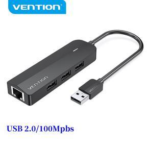 Vention USB Hub 3 Port USB 3.0/USB 2.0 Hub with RJ 45 Ethernet 100Mpbs/1000Mpbs Short Micro USB Charging Port for PC Notebook Hard Drives