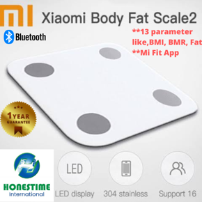 Xiaomi Mi Official Bluetooth Body Composition Scale 2 Smart BMI Scale With App Control | 1 Year Brand Warranty by Xiaomi/Honestime