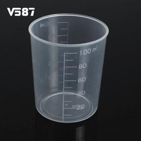 20PCS 100ml Plastic Graduated Test Measuring Container Cups Liquid for Laboratory Lab -