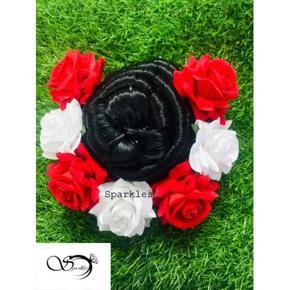 Artificial Large Rose Flower khopa For Women-1 pc