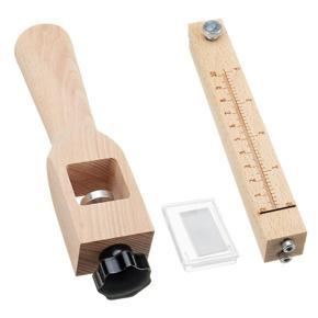 Wooden Strip Strap Belt Cutter Leather Hand Cutting Craft Repair Tool + 5 Blade -