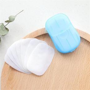 Travel Soap Paper Washing Hand Bath Clean Scented Slice Sheets 20pcs 1 Disposable Box Soap Portable Mini Paper Soap