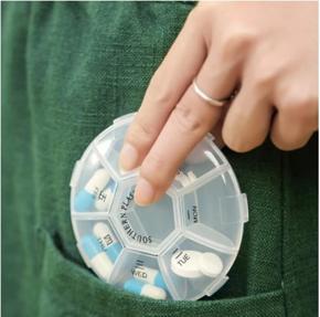 Portable pocket mini jewelry storage box vitamin medicine container 1pc