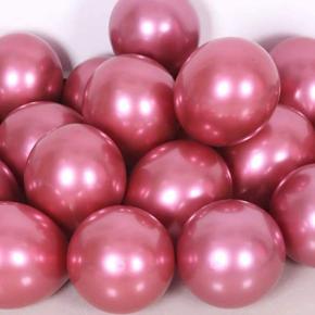 Pink Party Balloons 12 Inch 10pcs Metallic Chrome Glossy Birthday Balloons For - Party Decoration