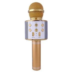 Wireless Microphone Professional Condenser Karaoke Mic Stand Radio Mikrofon Gold