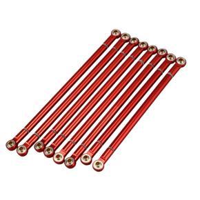 XHHDQES 3Set Metal Linkage Frame Modification Ball Head Pull Rod for 313 Wheelbase 1/10 RC Climbing Model Cars AIXAL SCX10 Red