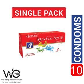 Okamoto - Lubricated Skinless Skin Ultra Thin Condoms - Large Single Pack - 10x1=10pcs