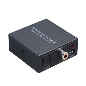 Digital 2-Way Audio Converter Optical SPDIF Toslink to Coaxial and Coaxial to Optical SPDIF Toslink Bi-Directional Swtich Digital Audio Converter Splitter Adapter