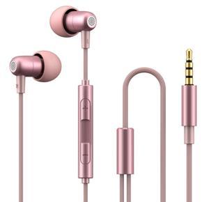 3.5mm In Ear Sleeping Earphone Pink Universal 1.2m Wired Sports Earbuds Headsets HiFi Bass Sound Headphones Stereo With Microphone