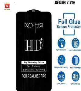 Realme 7 Pro OG Type Tempered Glass Screen Protector (Better than 6D/9D/11D) - Black