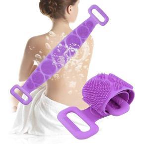 Silicone Body Double Side Shower Exfoliating Belt Wash