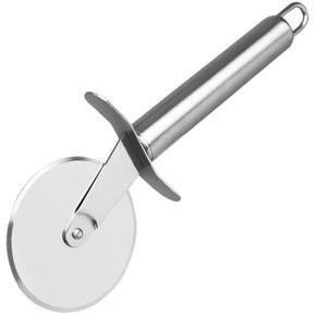 Round Shape Pizza Cutter Stainless Steel Pizza Wheels Cutting Knife Cake Bread Slicer Baking Pizza Kitchen Tools With Super Sharp Blade, Cutter Guard , Heavy Duty Round Handle, Silver-4