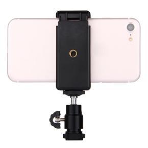 （Ready Stock）PULUZ 1/4 inch Hot Shoe Tripod Head +  Tripod Stand Clamp for iPhone, Samsung, Huawei, HTC, 5.5cm - 8cm Width Smartphones