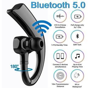 DASI X23 Wireless Bluetooth5.0 Headphone, Waterproof Sport Bluetooth Headset, Long Standby In Ear Earphone with Microphone, Noise Reduction Earbuds for IOS Android Windows Smartphone