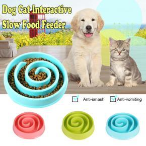 Pet Non-Spill Feeder Pet Supplies Bowl Dog Cat Interactive Eating Food Dish Feeding Healthy--red -