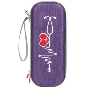 Storage Bag Carrying Case for 3M Littmann Classic Iii Stethoscope Protect Pouch Sleeve Box Protection Case(Purple)
