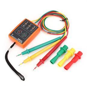 SM852B 3-Phase Rotation Tester Digital Phase Indicator Detector LED Buzzer Phase Sequence Meter