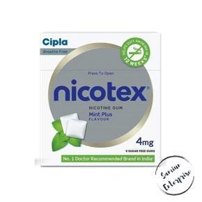Cipla Nicotex 4 Mg Mint Plus Chewing Gum 1Box