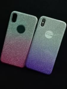 iPhone XS MAX Shimmer Gradient Glitter Cover Soft TPU + Hard PC Colorful Fitted Case Cover