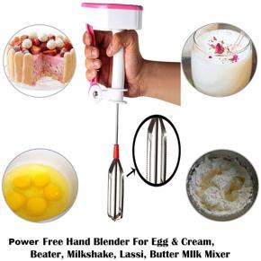 Manual Hand Blender for Egg & Cream Beater, Milkshake, Lassi, Butter Milk Mixer BeaterK