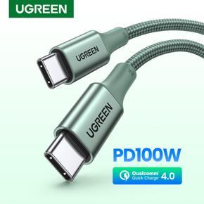 UGREEN 100W USB Cable Type C to Type C for MacBook Pro 2021,2020,2019, Macbook Air 2020, 2019,iPad Mini 6, iPad Pro, Samsung,Huawei,Google, PD100W USB Type C Fast Charging Cable Cord QC4.0 USB C