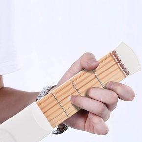 Pocket Guitar Practice Neck, Guitar Trainer 6 Fret Portable Guitar