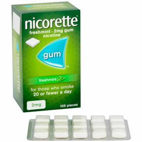 Nicorette chewing gum 2 mg 105 pcs UK