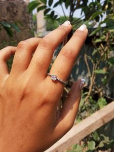 Love Shape White Zirconia Ring