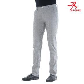 MENS TWILL FLAT FRONT TROUSER - GRAY