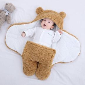Baby Sleeping Bag Ultra-Soft Fluffy Fleece Newborn Receiving Blanket Infant Boys Girls Clothes Sleeping Nursery Wrap Swaddle HOT