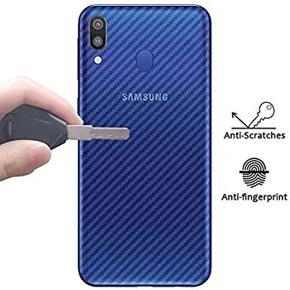 Casodon Samsung Galaxy A40 Back Screen Protector Film Carbon Fiber Finish Ultra Thin Scratch Resistant Safety Protective Film (Transparent)