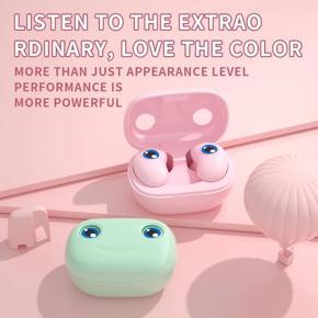 E6 TWS Bluetooth Earphone  Waterproof Student Headset Creative Personality Cartoon Cute Style Design Wireless Earbuds