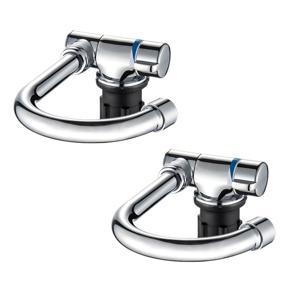 QUANBU 2X Foldable Kitchen Faucet 360 Dgree Rotation Sink Water Tap Single Handle Cold & Hot Water Mixer Faucet for RV Boat