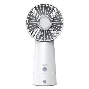 REMAX Small Fan,4 Fan Blades,3 Adjustable Gears,Silent and Strong Wind, Rotation 90°Rechargeable Desktop Fan(White) , Desktop Fan