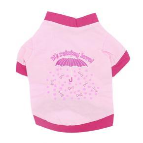 Lovely Umbrella Letter printed Cotton Short Sleeve Pet T-shirt Cat Dog Clothes