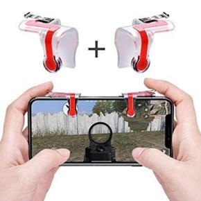 MN Mobile Game Controller Triggers Gamepad L1 R1 Sensitive Shoot Aim Joysticks Physical Buttons - red