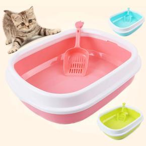 Cat Litter Box with Scoops - Pink