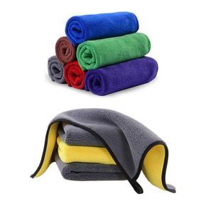 BRADOO- 12X Microfibre Cleaning Cloth 40X40cm Dish Car Gym Towel Glass & 4 Pack Premium Ultra Thick Plush Microfiber Towel