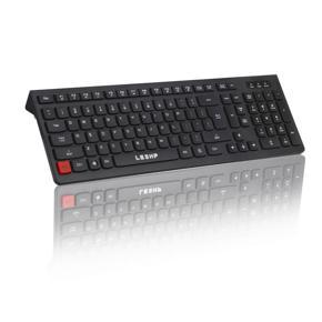 Leshp Ultra-Thin Chocolate Wired Keyboard Desktop Office Home Games Slim Mute - Black Wired Keyboard