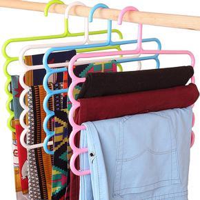 5 Layers Hangers For Clothes - Plastic Clothes Hangers For Scarfs Closet Organizer Hangers For Kids Clothes Space Saving Hangers For Wet Clothes - Hanger Organizer For Wardrobe - Multicolour