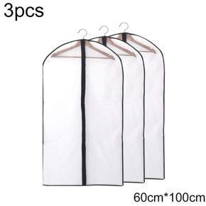 3Pcs Clear Garment Clothes Dust Cover Wardrobe Coat Suit Anti-dust Hanging Bag