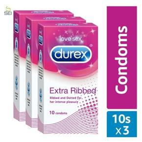 Durex Value Pack Extra Ribbed Condoms - 30 Pcs Pack