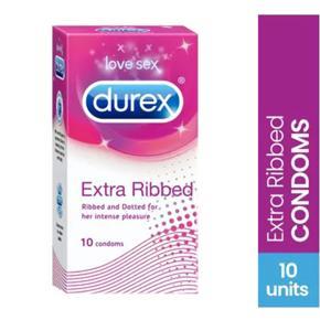Durex Extra Ribbed Condoms - 10 Pcs Pack