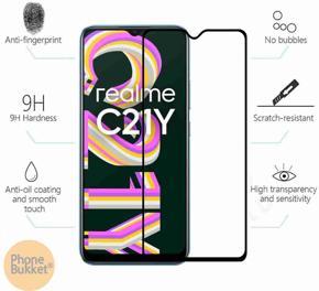 9H Full Glue Tempered Glass Screen Protector For Realme C21y