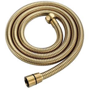 1.5M(59-Inch) Anti-Kink Flexible Brushed Gold Shower Hose Stainless Steel and Solid Brass Connector