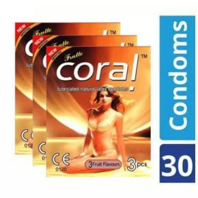 Coral Natural Condoms - 30 piece Full Box