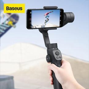 Baseus Handheld Cardan Stabilizer 3-Axis Wireless Bluetooth Phone Cardan Holder Automatic Motion Tracking Action Camera Foriphone - Camera Stand