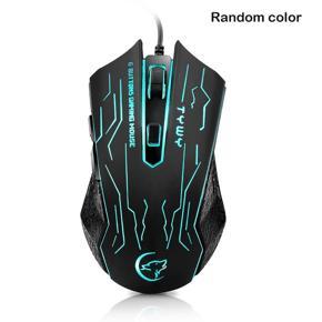 LED Optical 6 Buttons 3D USB Wired Gaming Game Mouse Luminous Computer Mice - Black Breathing light