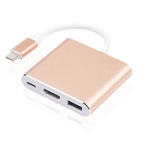 USB3.1 Type-C Multi-port Adapter USB3.1 Type-C to High-Definition Multimedia Interface Female+USB3.0 Video Conversion Cable