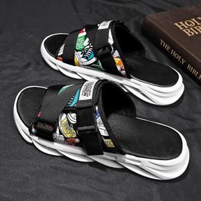 Summer Slippers Men Outdoor Slides for Male Men's Shoes Comfort Flat Sole Non-slip Flip-flops Trend Beach Shoes Sport Slippers